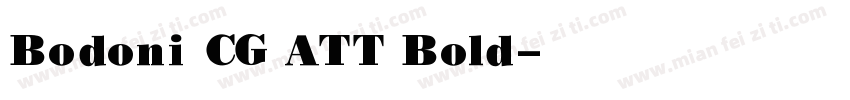 Bodoni CG ATT Bold字体转换